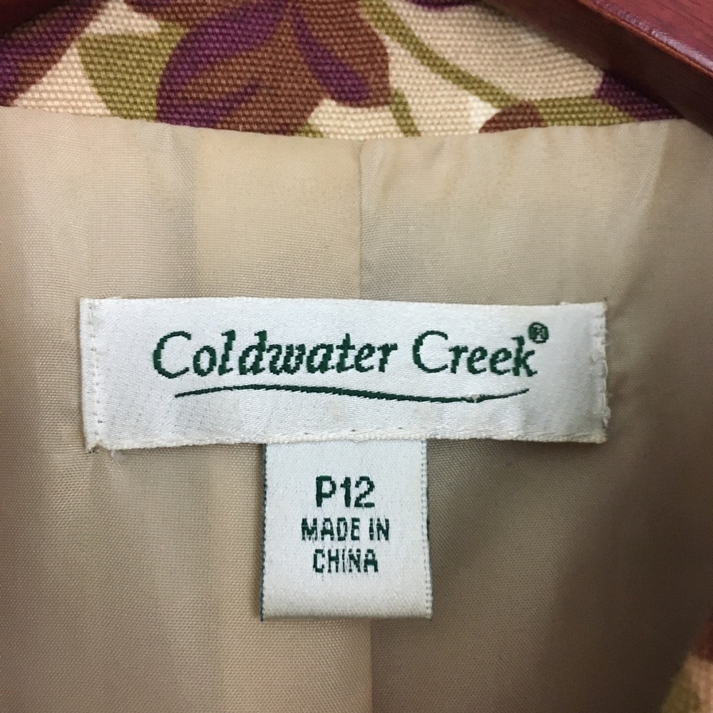 👋🏻2/$20 Coldwater Creek Floral Button Down Jack - Picture 4 of 5